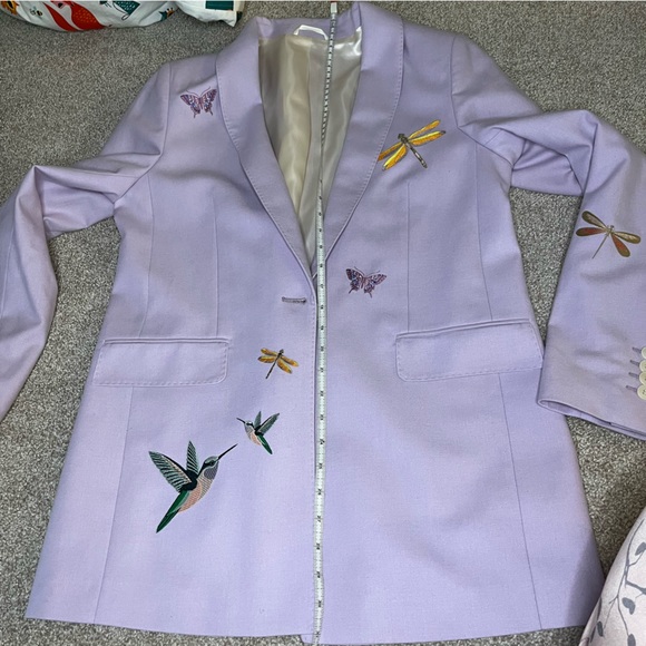 Cashmere women blazer, Luxury blazer, beautiful embroidery blazer - Picture 7 of 11